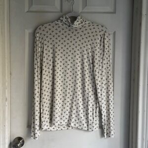 LOFT longsleeve Bow coquette Top turtleneck Women's Sz L cottagecore grannycore